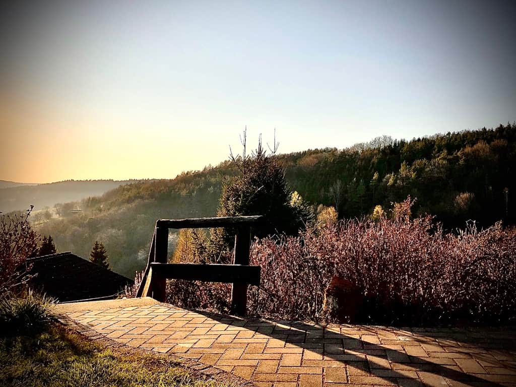 Blick in den Spessart von der Terrasse