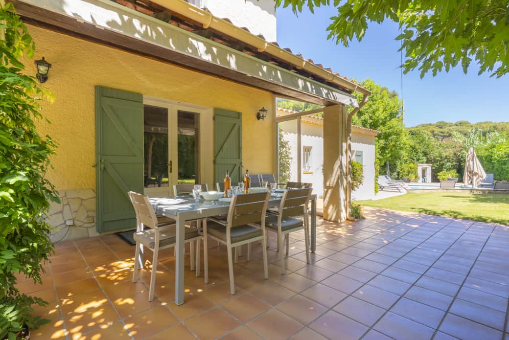 Dining Terrace with pool view