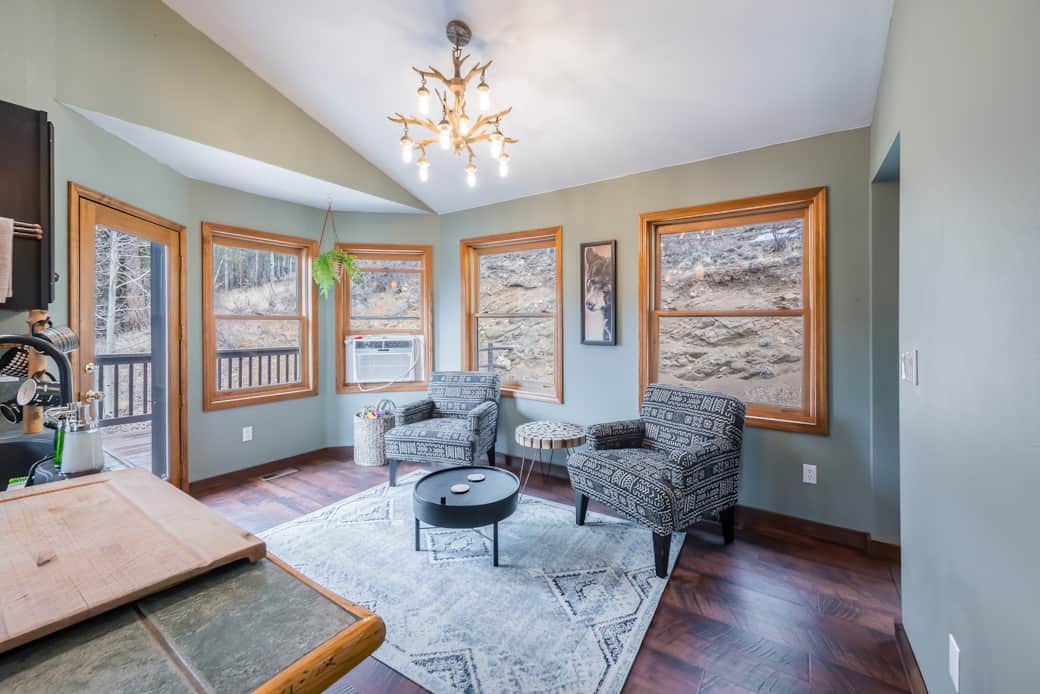 The Coffee Nook is open to the Kitchen and accesses the deck & laundry room. Kids toys provided!