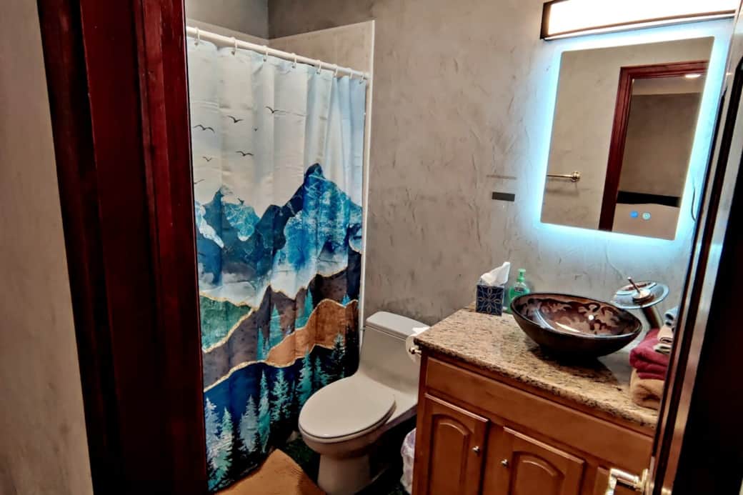 Master bathroom with shower/tub combo