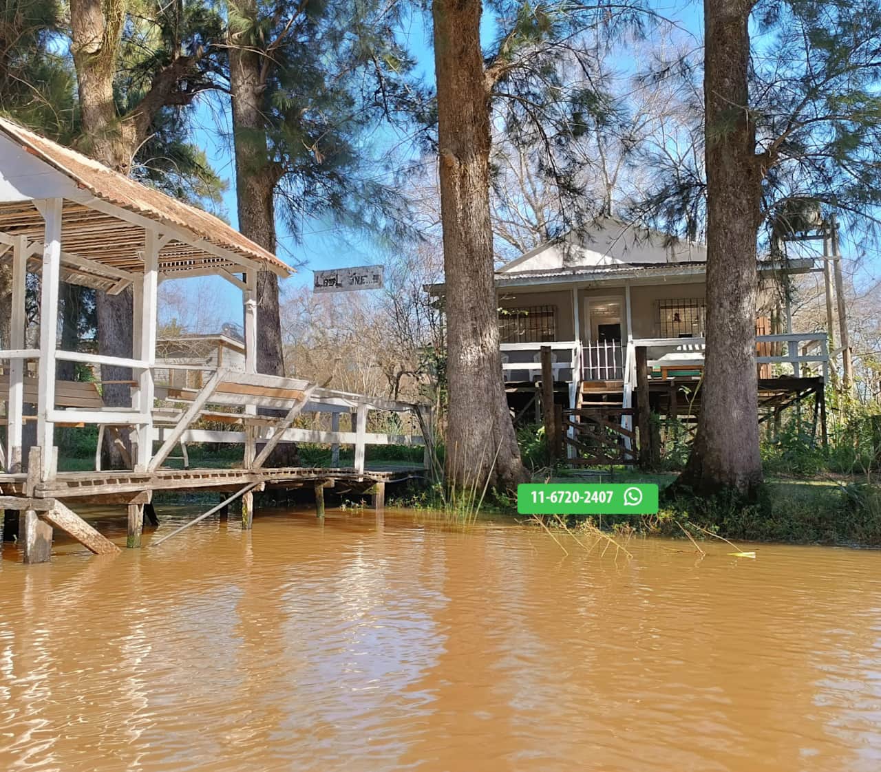 Quinta estilo isleño: 4 amb, 42m de costa, ½ha de parque, pileta, parrilla, muelle, kayak. hamaca