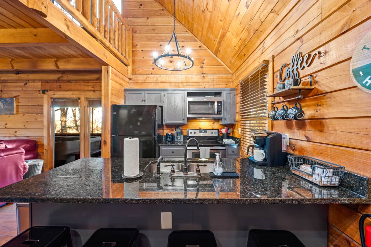 New Granite Countertops!  Perfect spot to fix your favorite meals, fully stocked kitchen!