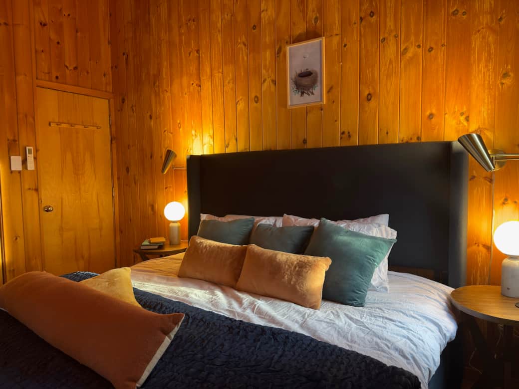 Sleep well on 400 thread count sheets and plush pillows. Choose between king, queen, or bunk beds.