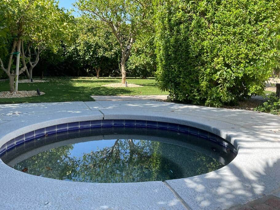 Relax and recharge in our extra large salt water spa / hot tub.