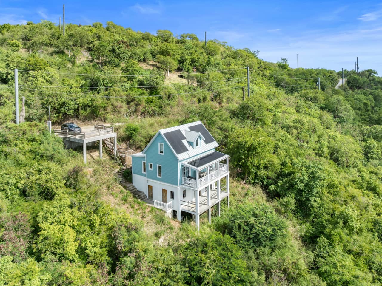 Home features solar panels and backup power