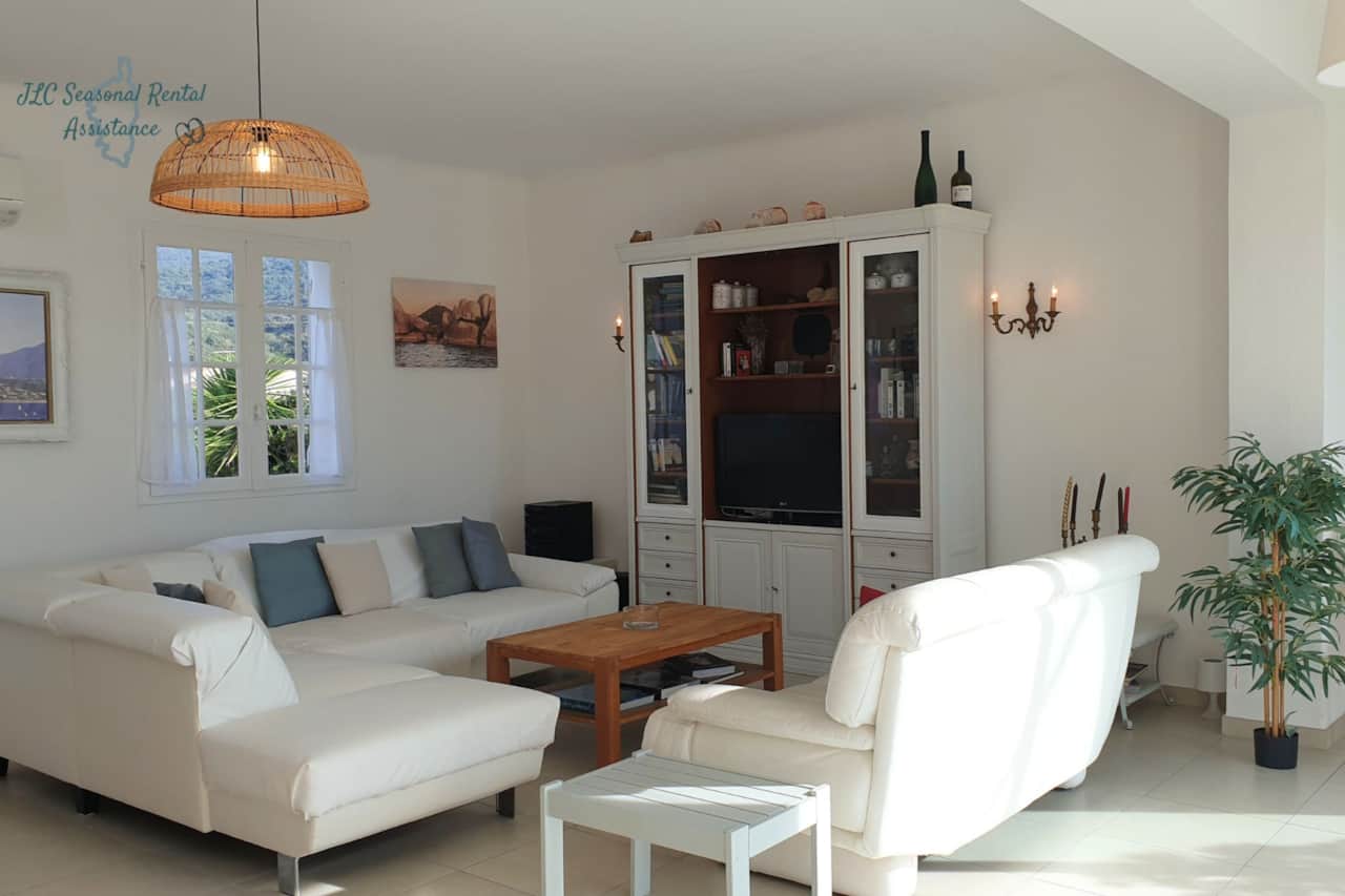Comfortable living room opening onto the terrace