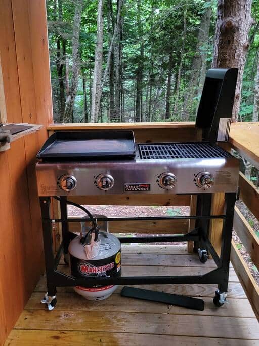 Grill and griddle on the porch in case you want to stay in.