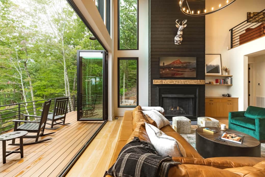 Main Level Living Room - Gas Fireplace, Ample Seating, Indoor/Outdoor Living