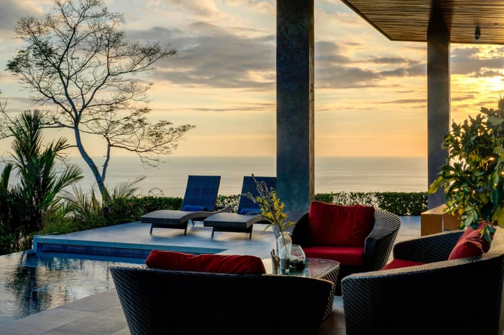 The perfect lounge set up to trully enjoy the costa rican luxury outdoor living lifestyle. 
