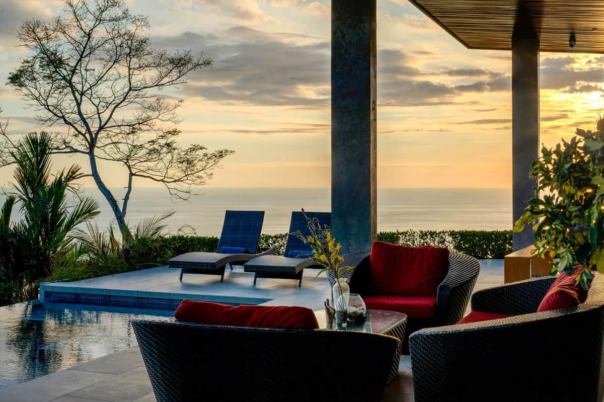 The perfect lounge set up to trully enjoy the costa rican luxury outdoor living lifestyle. 