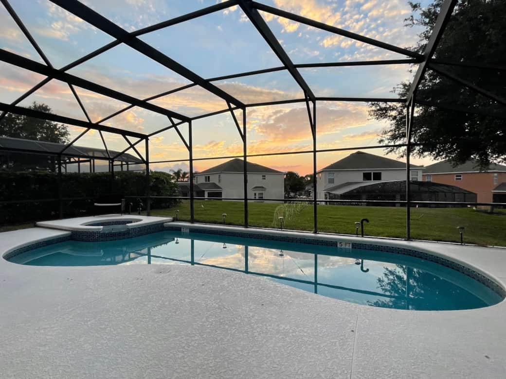 Enjoy amazing sunsets in the pool