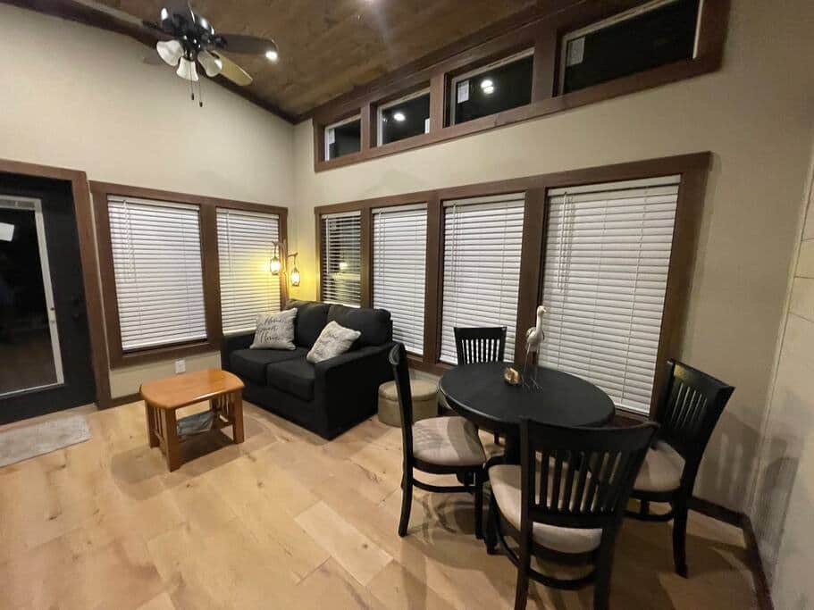 Dining and living space Dining and living space