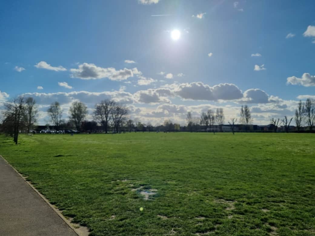 Recreational ground directly outside garden gate