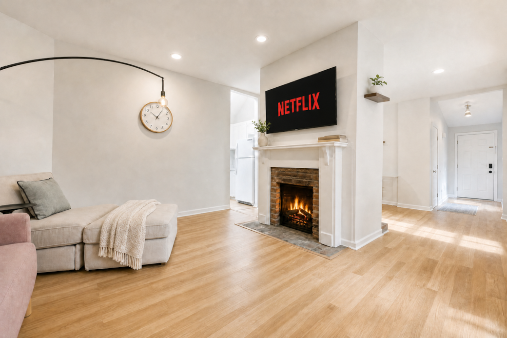Living room with TV