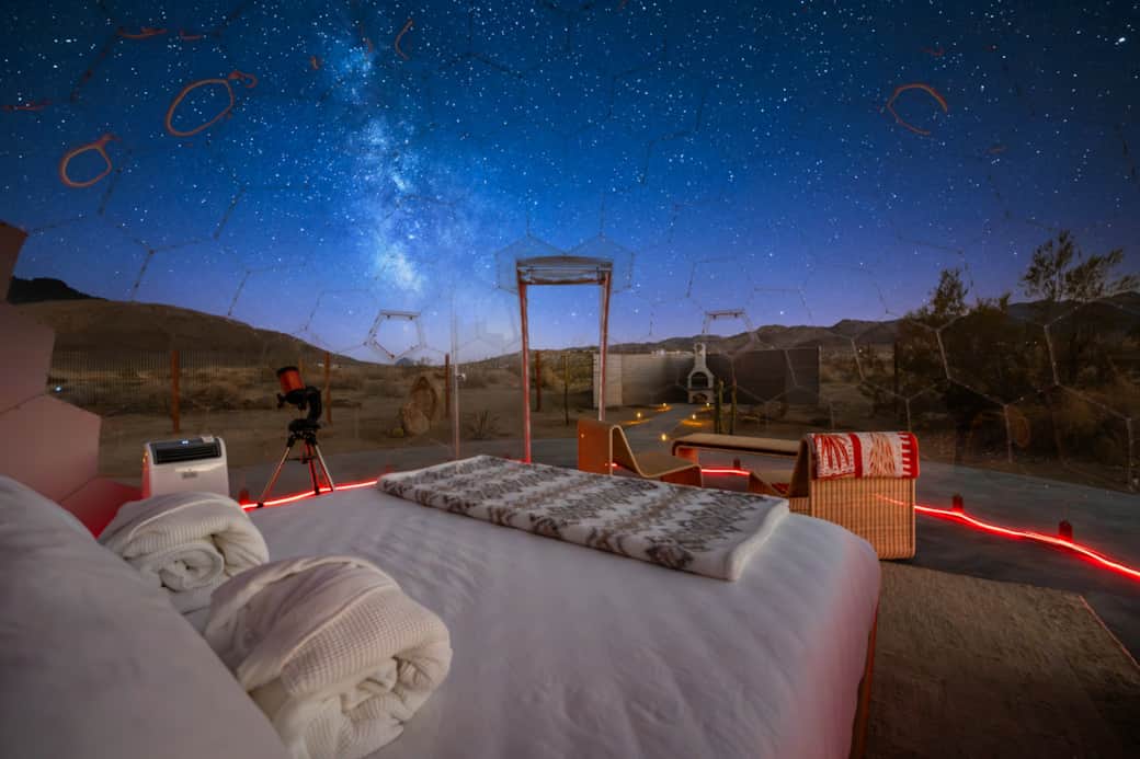 Zero light pollution: The vivid canvas of the Milky Way visible above the retreat.