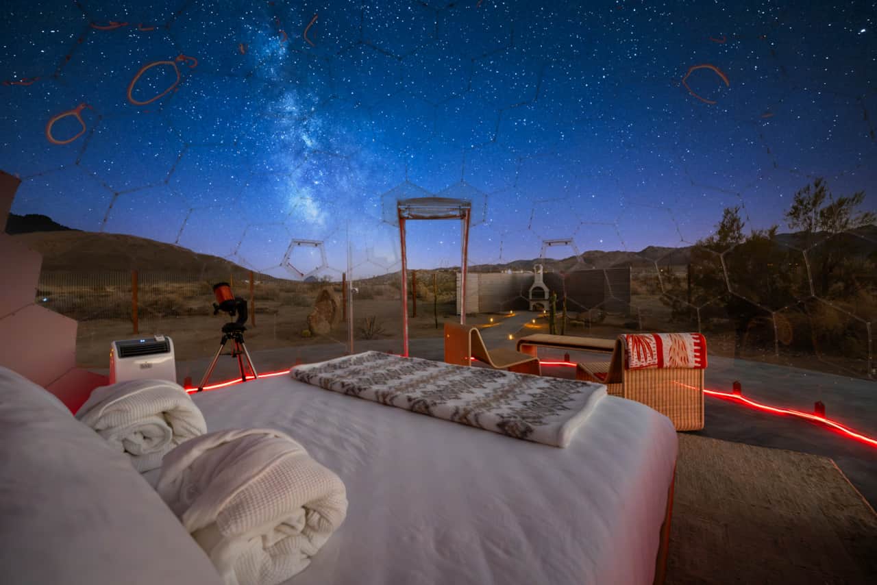 Zero light pollution: The vivid canvas of the Milky Way visible above the retreat.