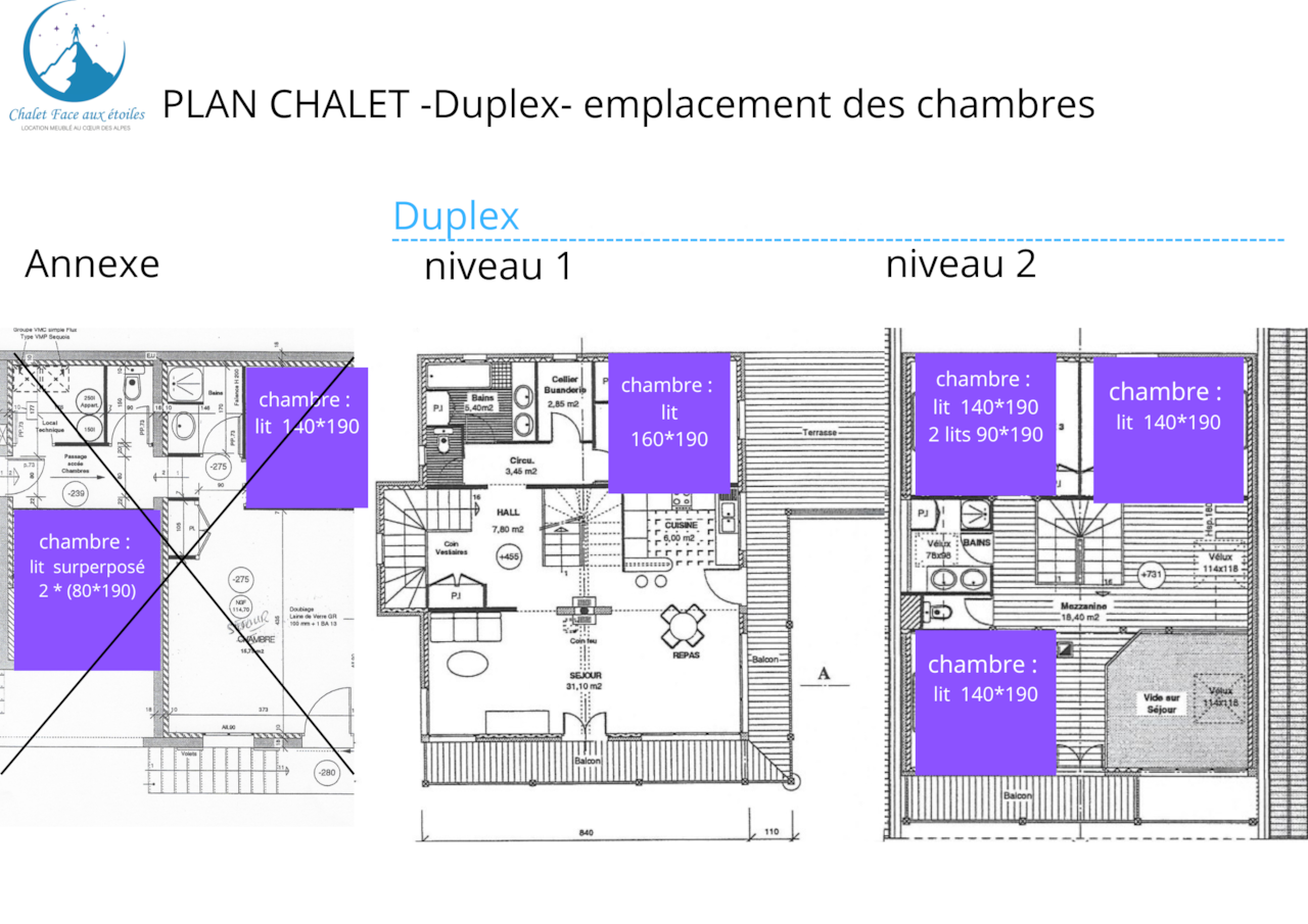 Plan chalet duplex