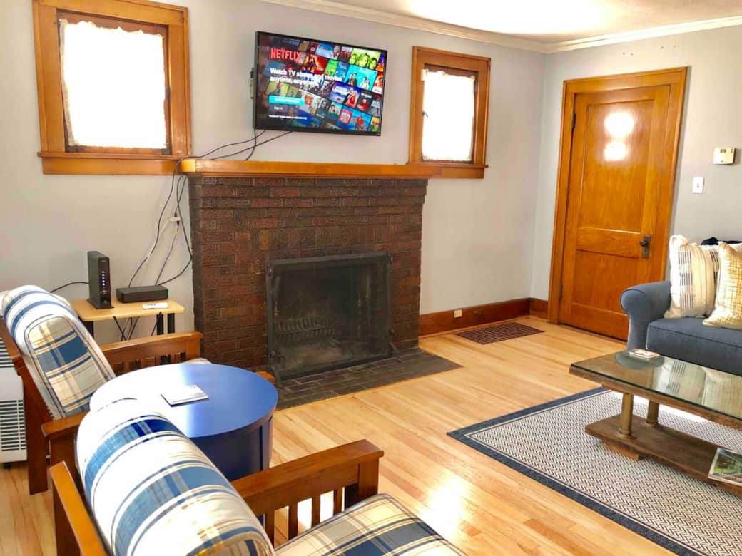 Living room with two flat screen TV’s Living room with two flat screen TV’s