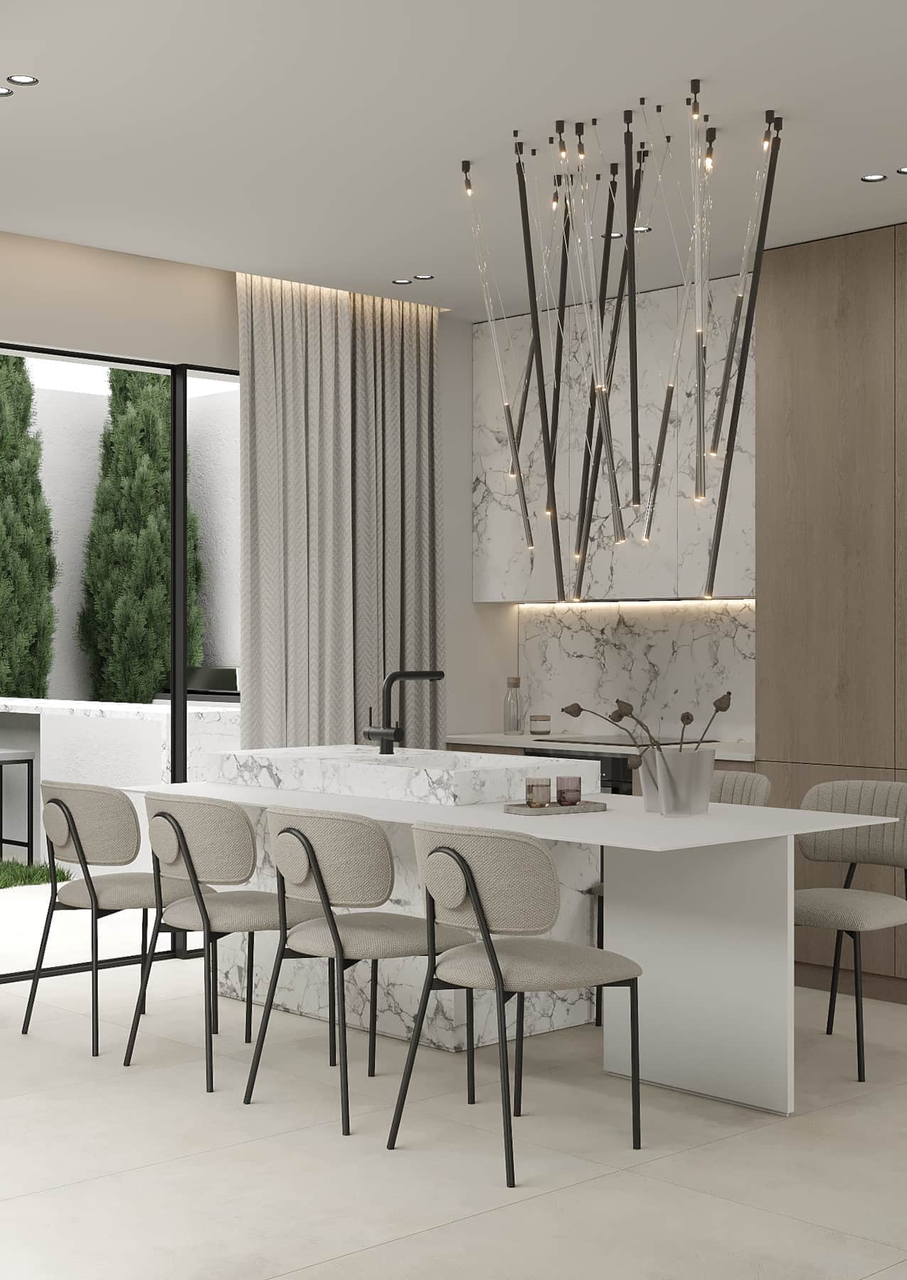 Spacious kitchen with breakfast bar in AZULIS Villa Dumas Athos, Golfo Aranci, by RENTAL12