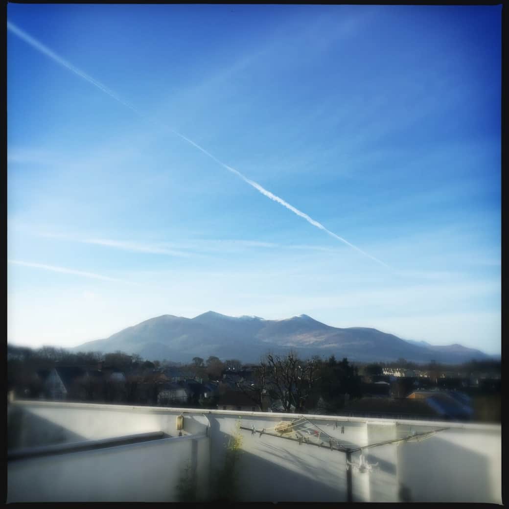 View of the mountains from the back yard