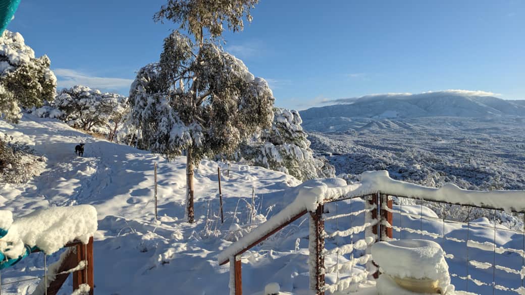 Rare 9-inch snowfall