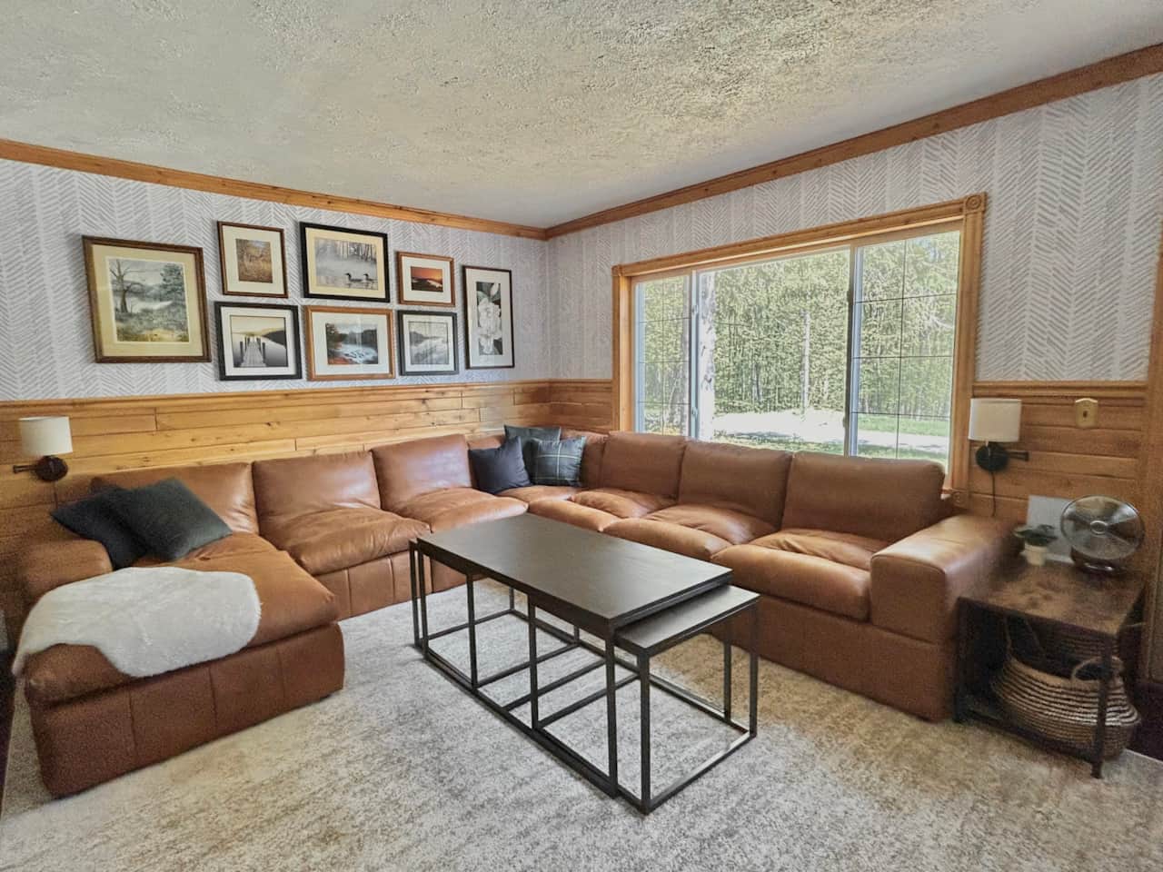 Large comfortable sectional in the living room.