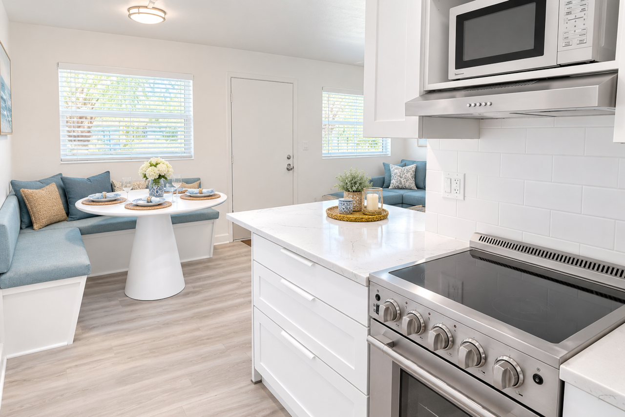 Plenty of counter space for preparing meals
