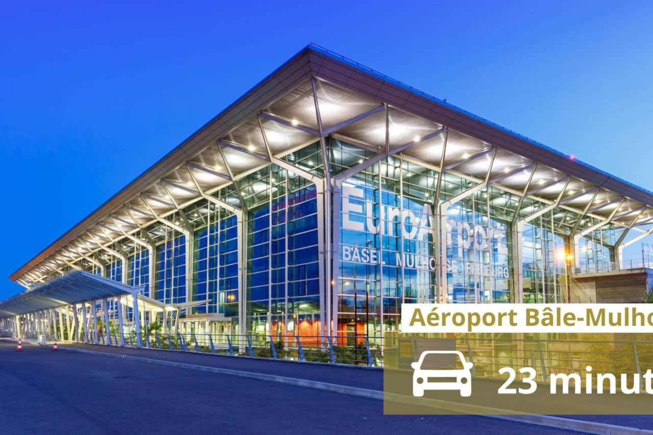 Un accès rapide avec l’autoroute en directement de l’aéroport de Bâle Mulhouse