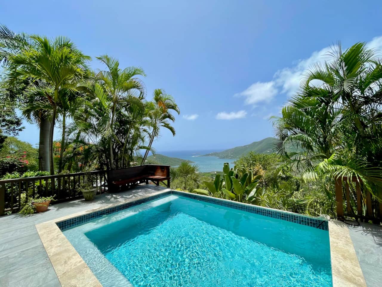 Renovated pool deck with NEW tile