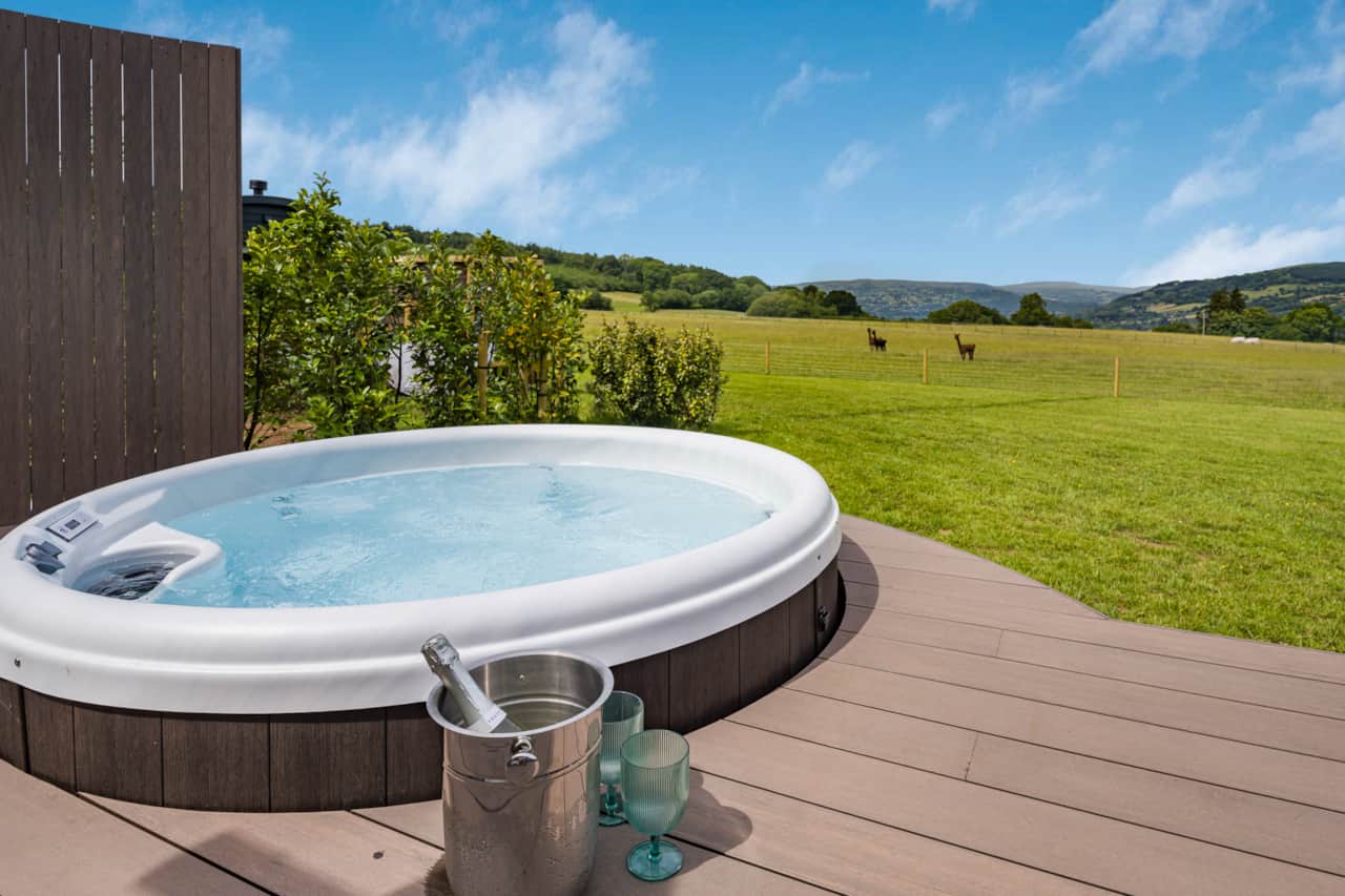 Spectacular views from the hot tub