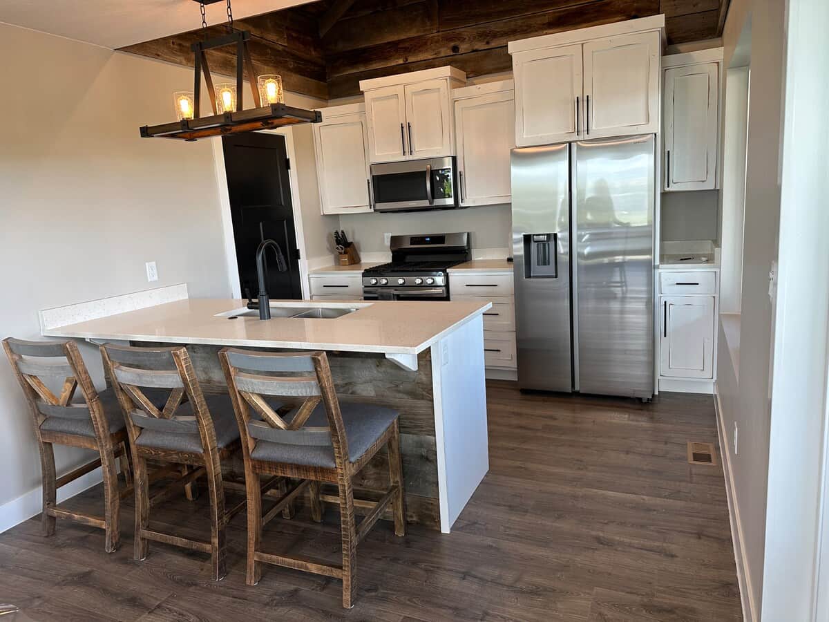 Fully stocked farm kitchen