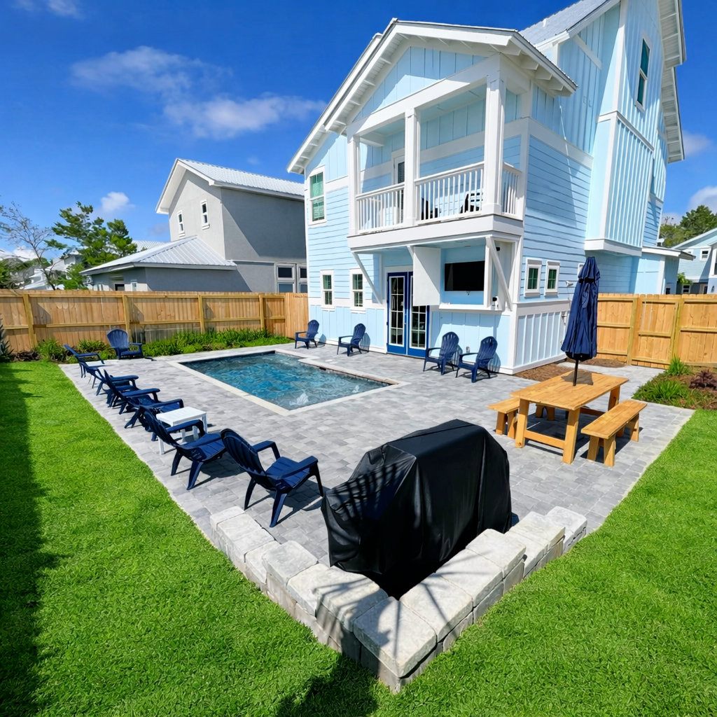 Back Pool Patio with Outdoor TV