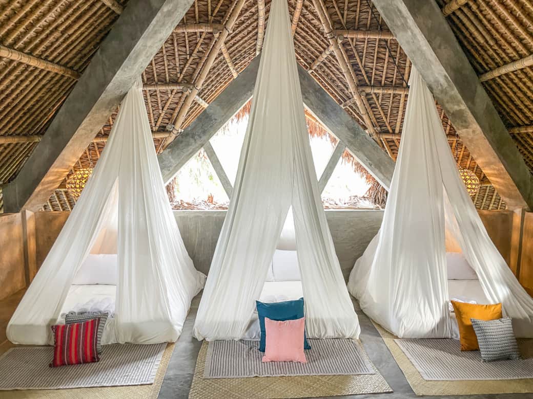 You get one of these Queen-sized beds all to yourself!