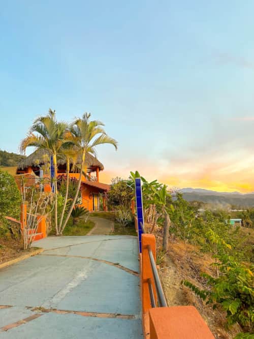 La Casa Redonda casita with palapa and pool in Altavista, Nayarit