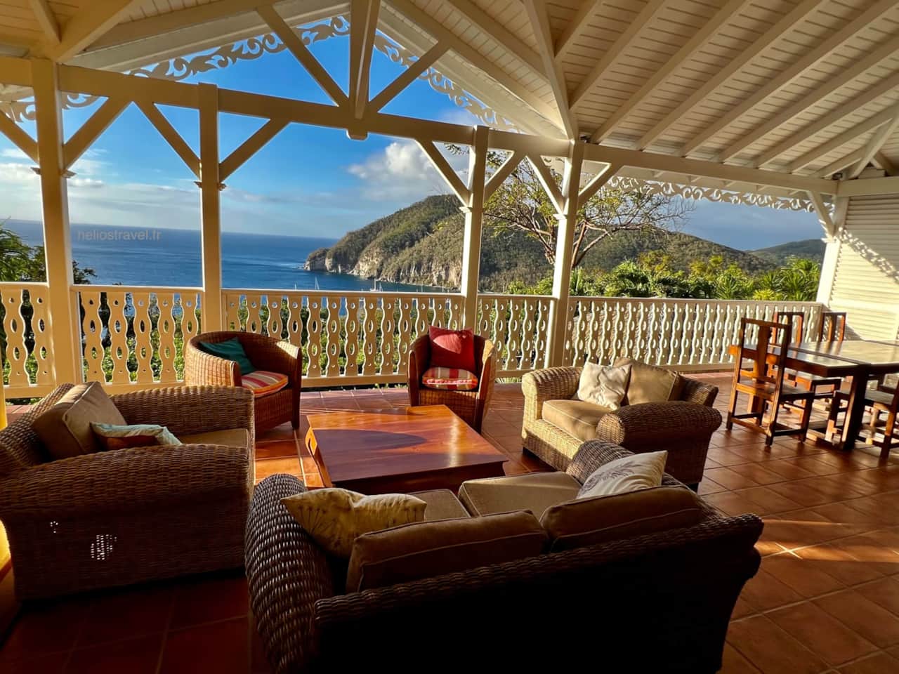 The terrace of the Pirate Refuge villa