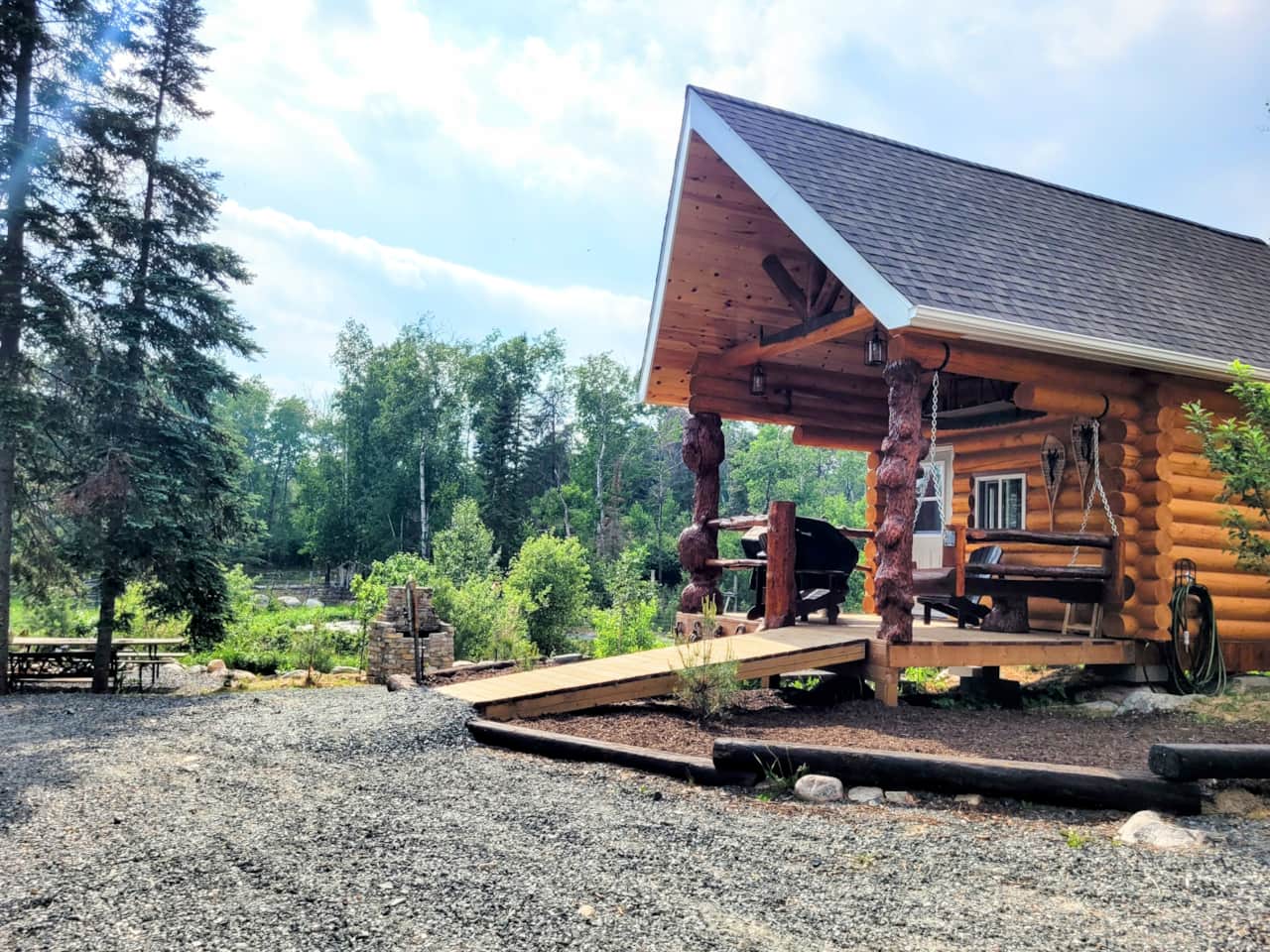 Site 16 Logger overlooks the farm yard and garden