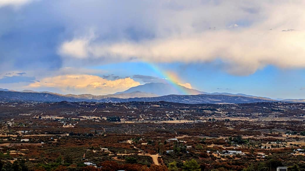 Rainbow in the distance