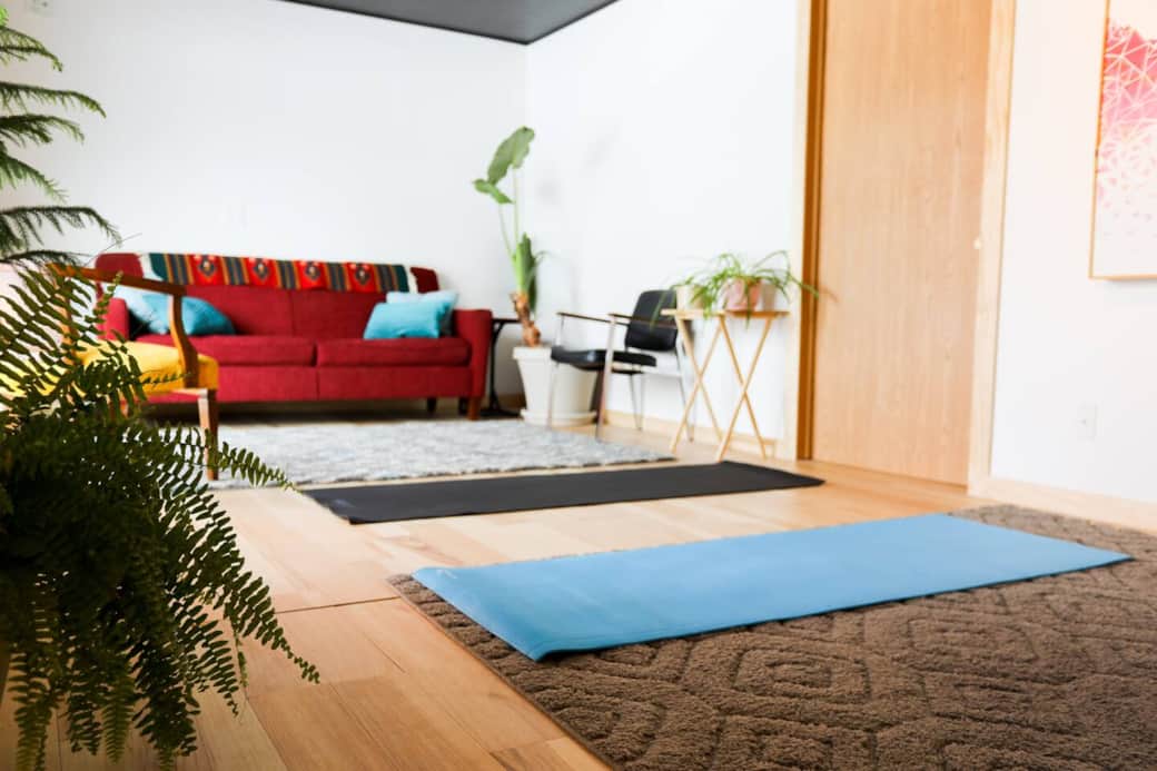 This is one of two living rooms. *There is enough space for about 4-5 yoga mats. Two are provided. 