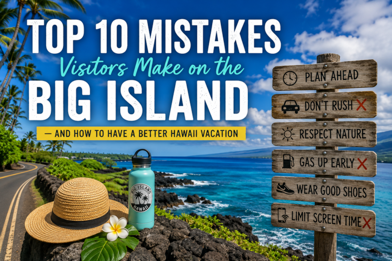 Visitors exploring the Big Island