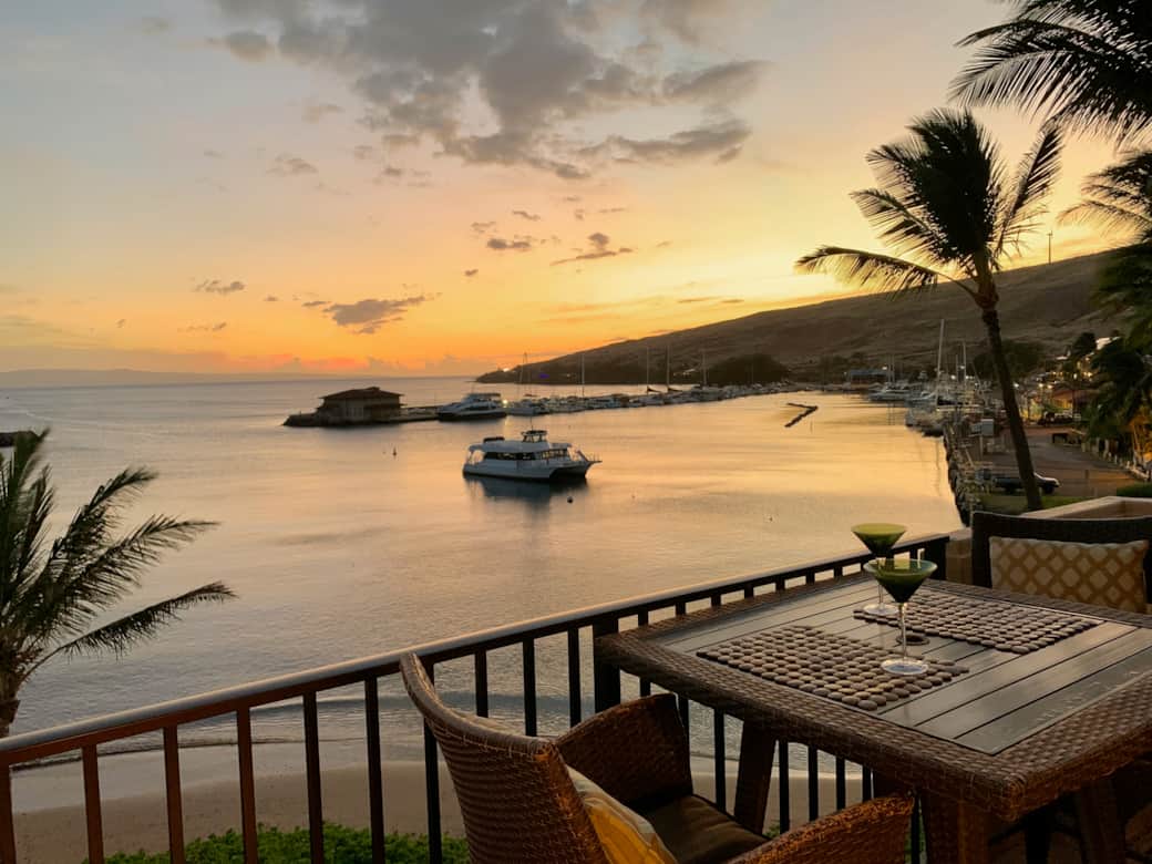 Lanai facing Ma'alaea Harbor