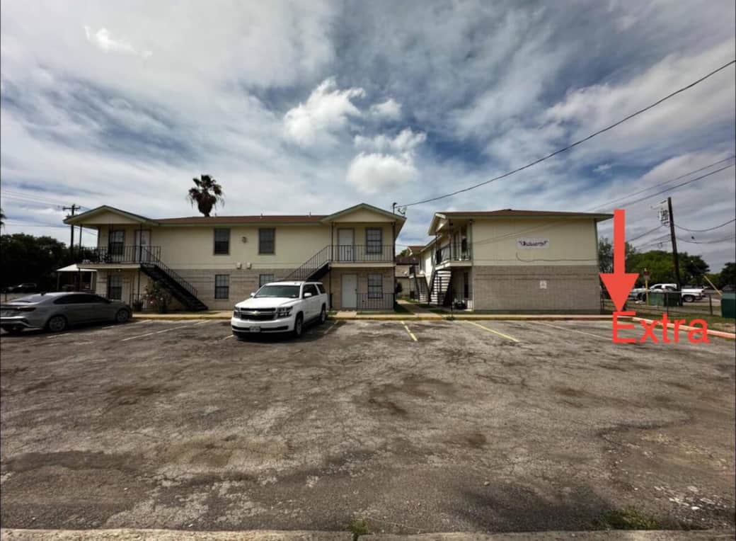 This is an extra parking space for whoever gets it first. 