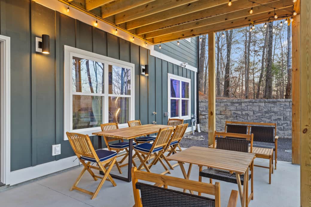 BASE Porch with Dining and Seating Areas