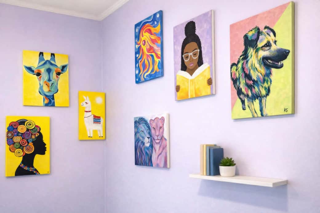 Colorful, cozy space with books, artwork, and inviting corners that feel like home. Colorful, cozy space with books, artwork, and inviting corners that feel like home.