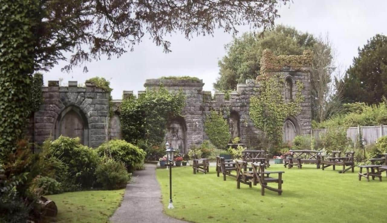 The garden area.
