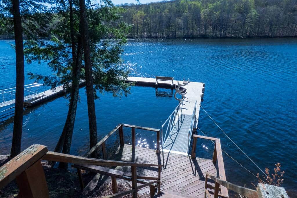 Large U Shaped Dock shared with our listing "Lakefront Haven Home"