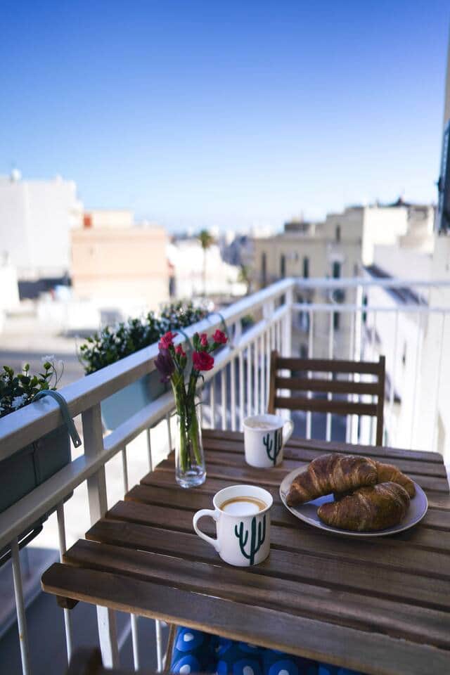 Step out onto the private balcony and enjoy your own little slice of Monopoli. 