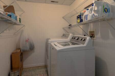 Full size washer and dryer.