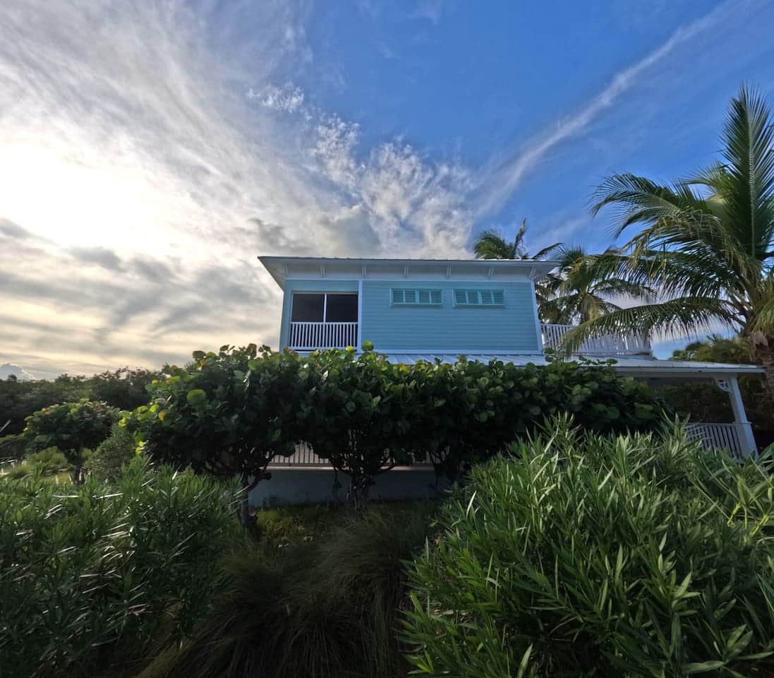 Villa Exterior View from Hedge