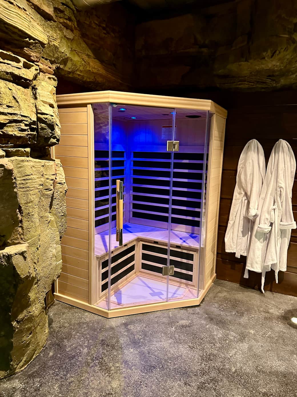 Infrared Sauna with robes