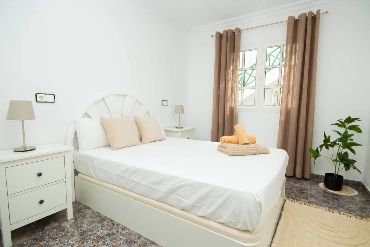 Master bedroom at San Fermín 147, Puerto del Carmen